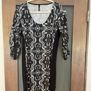 Black/Gray/White Business Casual Dress